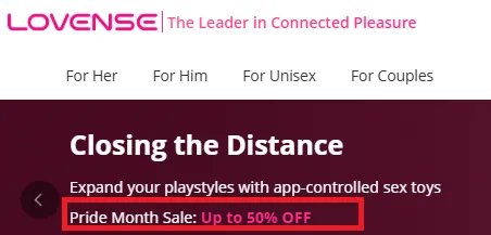 Lovense 50% off discount offer